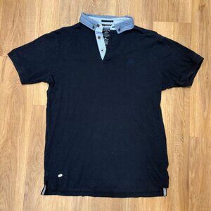 Kensington Eastside Men’s Polo Shirt | Striped Collar | Embroidered Logo Preppy